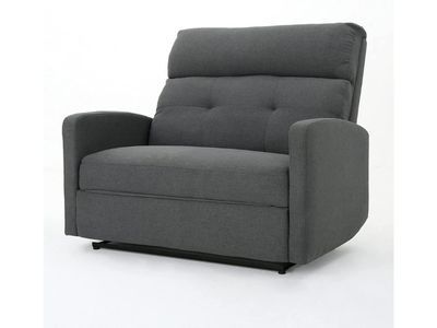 Christopher Knight Home Halima Fabric 2-Seater chair and a half Recliner, Charcoal