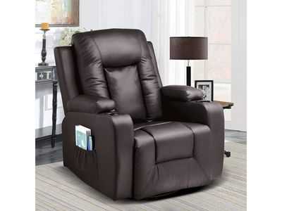 Comhoma Rocker Recliner With Heated Massage for watching Tv