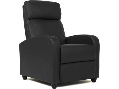 FDW Wingback Home Theater Recliner  Chair for short individuals, Black