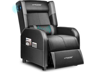 GTRACING Home Theater Gaming Recliner Chair with Bluetooth Speakers and Massage