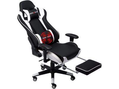 NOKAXUS recliner Gaming Chair With Massager And Retractable Footrest