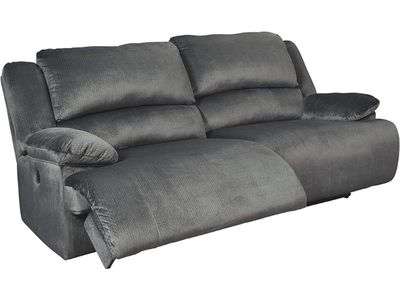Signature Design by Ashley Clonmel Microfiber Extra Wide 2 seater Manual Reclining Sofa, Gray