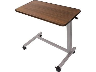 Vaunn Medical Adjustable Overbed Bedside Desk Table With Wheels for recliner (Hospital and Home Medical Use)