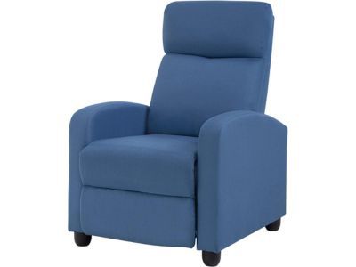 Bestmassage Recliner Chair for Living Room Massage Recliner Sofa with PU Leather Padded Seat Backrest (Blue) - The best budget blue recliner chair
