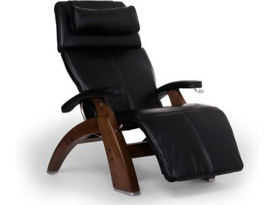 Human Touch Perfect Chair PC-420 Premium Full Grain Leather Hand-Crafted Zero-Gravity Walnut Manual Recliner, Black - The best black leather recliner of 2024