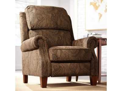 Kensington Hill Beaumont Warm Brown Paisley Patterned Recliner Chair