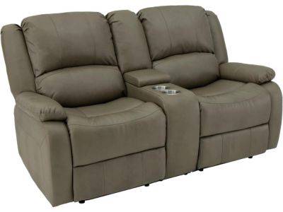 RecPro Charles Collection  67 Double Recliner RV Sofa & Console Zero Wall Loveseat Wall Hugger Recliner Putty